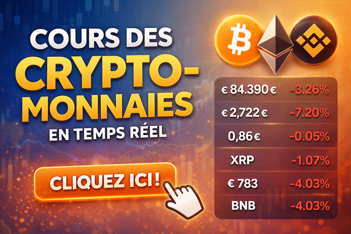 Cours des crypto-monnaies en temps réel | Cours Crypto